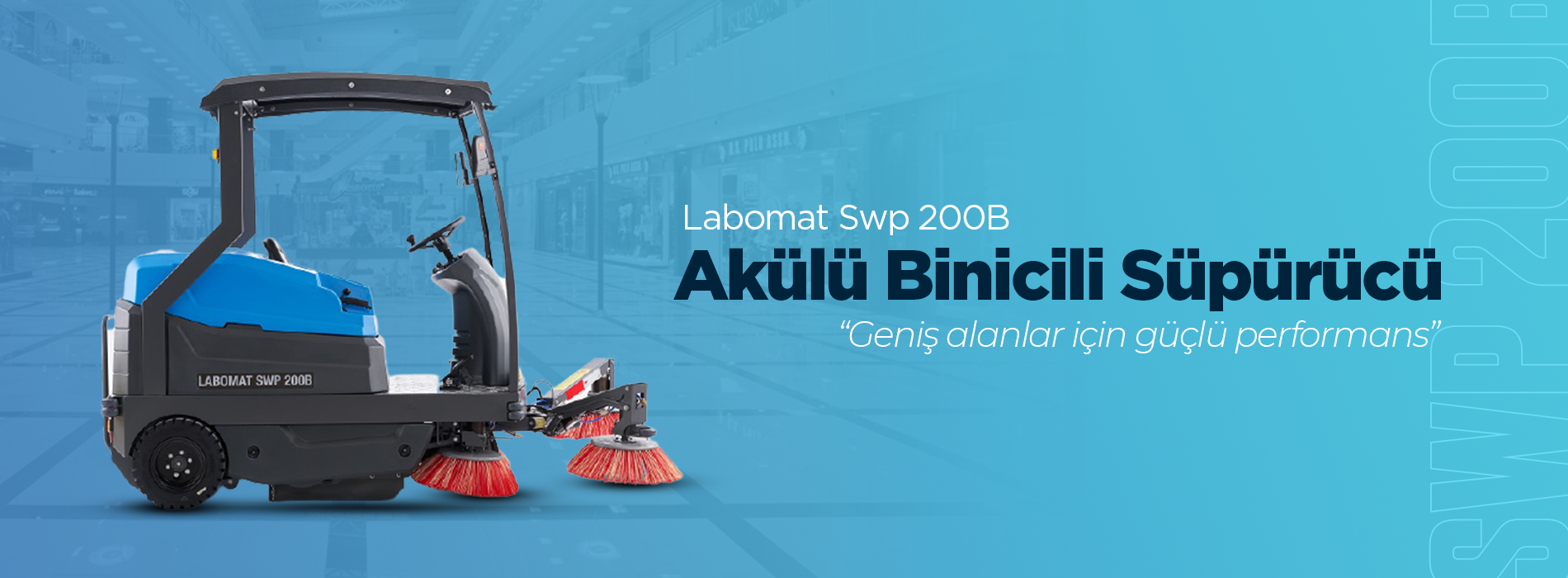 Labomat SWP 200 B Binicili Akülü Süpürücü